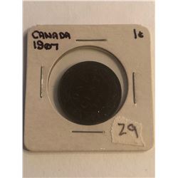 Early 1907 Canada Large Cent