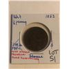 Image 1 : ERROR Early 1862 Great Britain 1/2 Penny OVERSTRUCK Obverse Coin