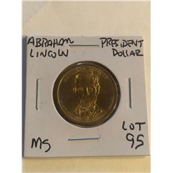 Abraham Lincoln President Dollar in MS High Grade