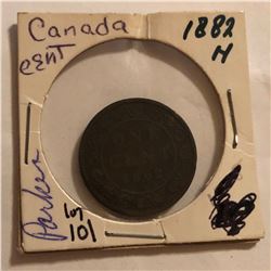 Rare Early 1882 H Canada Large Cent