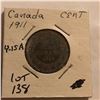 Image 1 : 1911 Canada Large 1 Cent Nice Early Coin