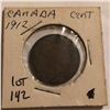 Image 1 : 1912 Canada Large 1 Cent Nice Early Coin