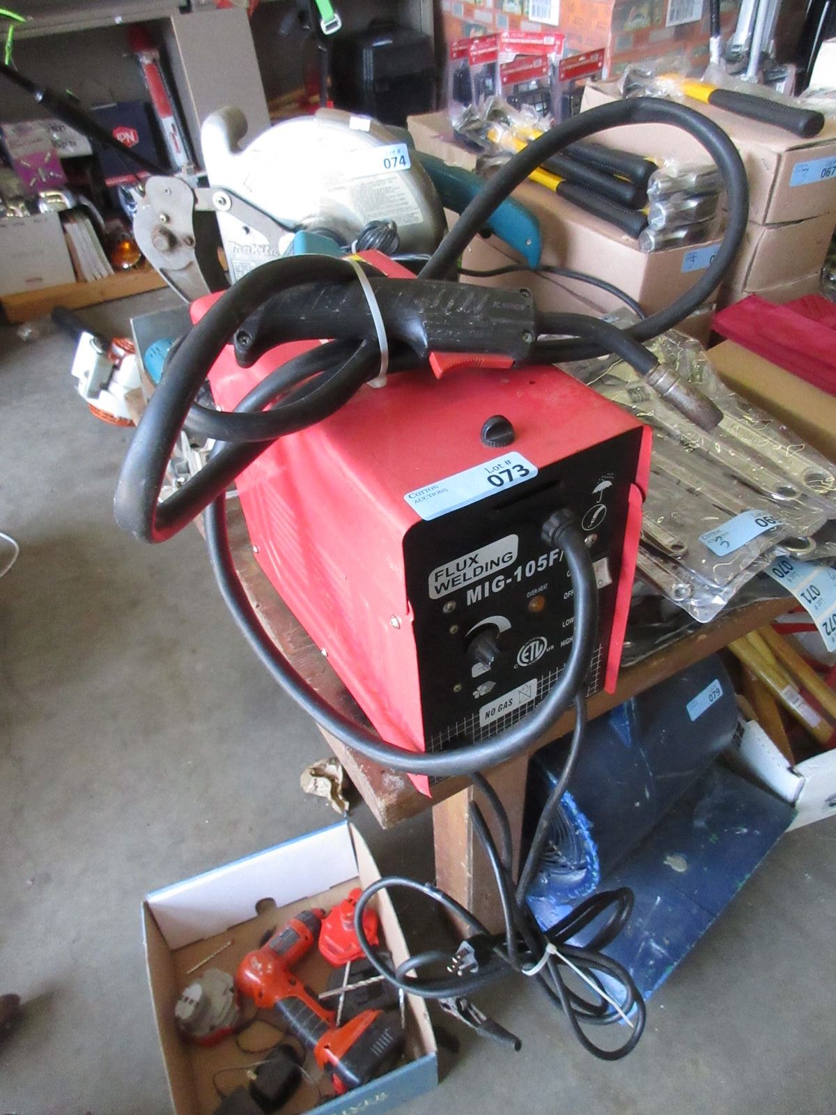 MIG Welder (Mig-105F/1) with Stinger Cords & More