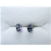 Image 1 : New 1 CT Tanzanite Sterling Silver Stud Earrings