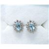 Image 1 : New Diamond & Blue Topaz Stud Earrings