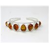 Image 1 : Orange Baltic Amber Custom Made  Bangle Bracelet