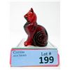Image 1 : Rare Franklin Mint "Ruby Glass" Curio Cat - 4 "