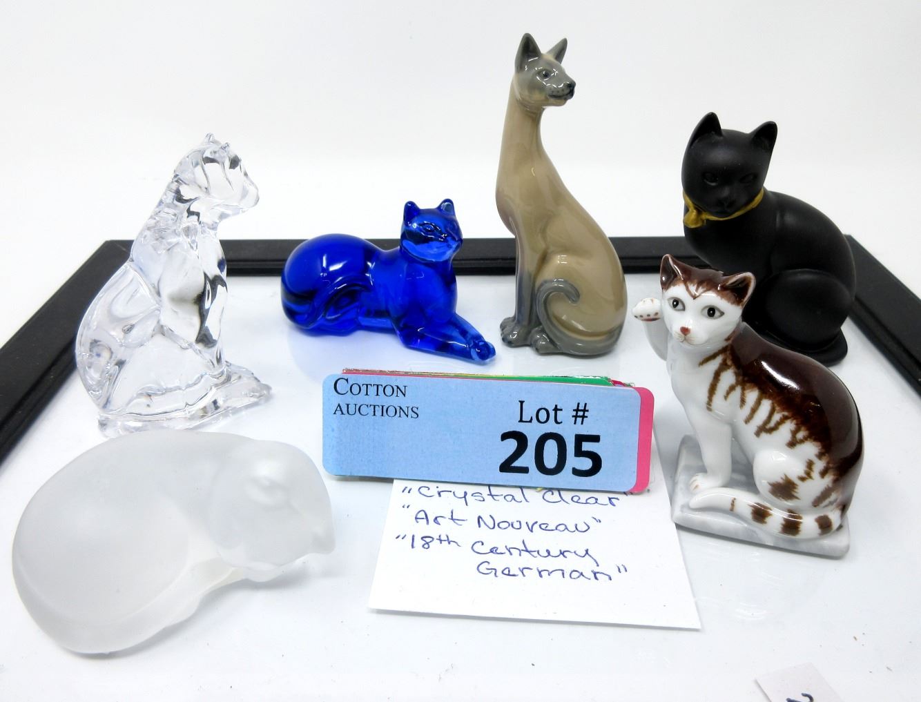 6 Htf Franklin Mint Curio Cabinet Cats