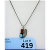 Image 1 : Vintage Signed Navajo Sterling Silver Necklace