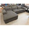 Image 1 : 2 Piece Grey Fabric Sectional - Store Return