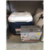 Image 1 : Rolling Coleman Cooler & 9" Metal Drum Fan