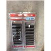 Image 1 : 2 New 8 Piece 1/2" Deep Impact Socket Sets