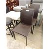 Image 1 : 2 Brown Bonded Leather Dining Chairs