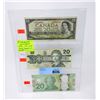 Image 1 : Three Canadian $20 Bank Notes