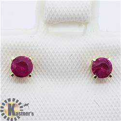 14K BURMA RUBY STUDS EARRINGS