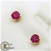 Image 2 : 14K BURMA RUBY STUDS EARRINGS