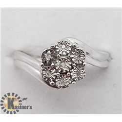 SILVER 7 DIAMOND  RING