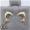 Image 1 : 14K DOLPHIN SCREWBACK STUDS EARRINGS