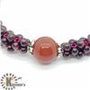 Image 3 : SILVER GARNET & RED AGATE BEAD BRACELET