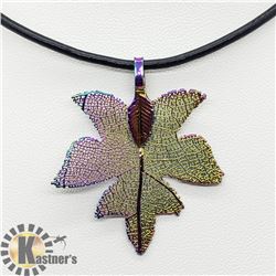 MULTI COLOR NATURAL LEAF  NECKLACE