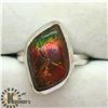 Image 1 : SILVER NATURAL CANADIAN AMMOLITE RING