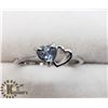 Image 1 : SILVER HEART SHAPED GEMSTONE RING