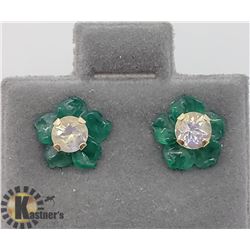 10K MOONSTONE 2 IN 1 EARRINGS