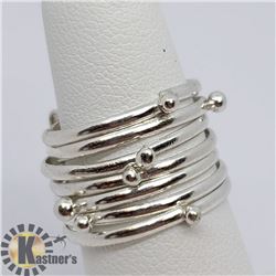 SILVER 7 RINGS RING