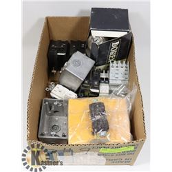 BOX 50 AMP HOT TUB BREAKER, 40 AMP BREAKER, 30 AMP