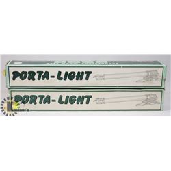 LOT OF TWO PORTA-LIGHT FLUORESCENT WORK LIGHTS