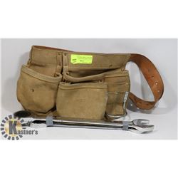 KUNY CARPENTER POUCH WITH RATCHET COMBO WRENCHES
