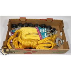 FLAT OF ROPE AND CASTORS