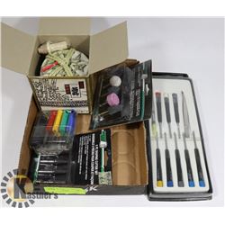 FLAT OF ASSORTED TOOLS AND MORE.