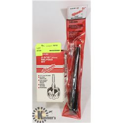 2-9/16 SELFEED MILWAUKEE BIT SOLD WITH HEX EXTENSN