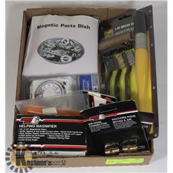 FLAT OF ASSORTED INCL 5PC BRUSH SET, INDOOR