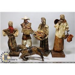 BOX OF MEXICAN PAPER MACHE FOLK ART