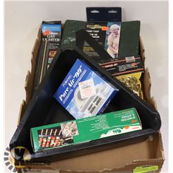 FLAT W/ GAS LIGHTER, YARD TARP. BASTING SET AND