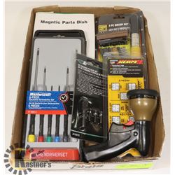FLAT OF ASSORTED TOOLS AND MORE