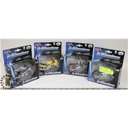 MAISTO 1/18 SCALE DIE CAST 4 MOTORCYCLES