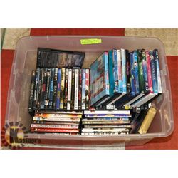 BIN WITH OVER 50 DVD'S