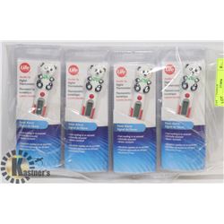 LOT OF 4 ANIMAL FLEXIBLE TIP THERMOMETER W/ FEVER