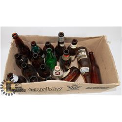 BOX OF ASSORTED VINTAGE BOTTLES