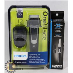 BAG WITH PHILIPS ONE BLADE PRO AND CONAIR MICRO