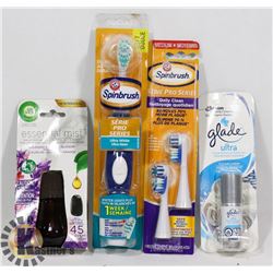 BAG OF TOOTHBRUSHES AND MORE