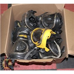 BOX OF DRAGER MADE IN GERMANY HAZ MASKS W/ RADIOS