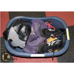 BOX OF UFC TRAINING GEAR.