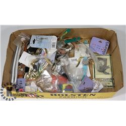 FLAT OF FASHION JEWELRY AND WATCHES