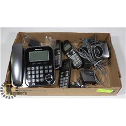 PANASONIC PHONE SYSTEM 4 PHONES, 3 CORDLESS &