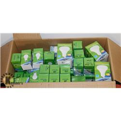 BOX OF 50 PLUS LIGHT BULBS INCLUDING LED'S AND
