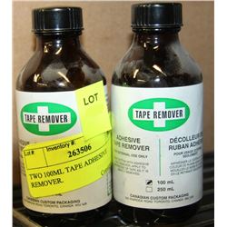 TWO 100ML TAPE ADHESIVE REMOVER.